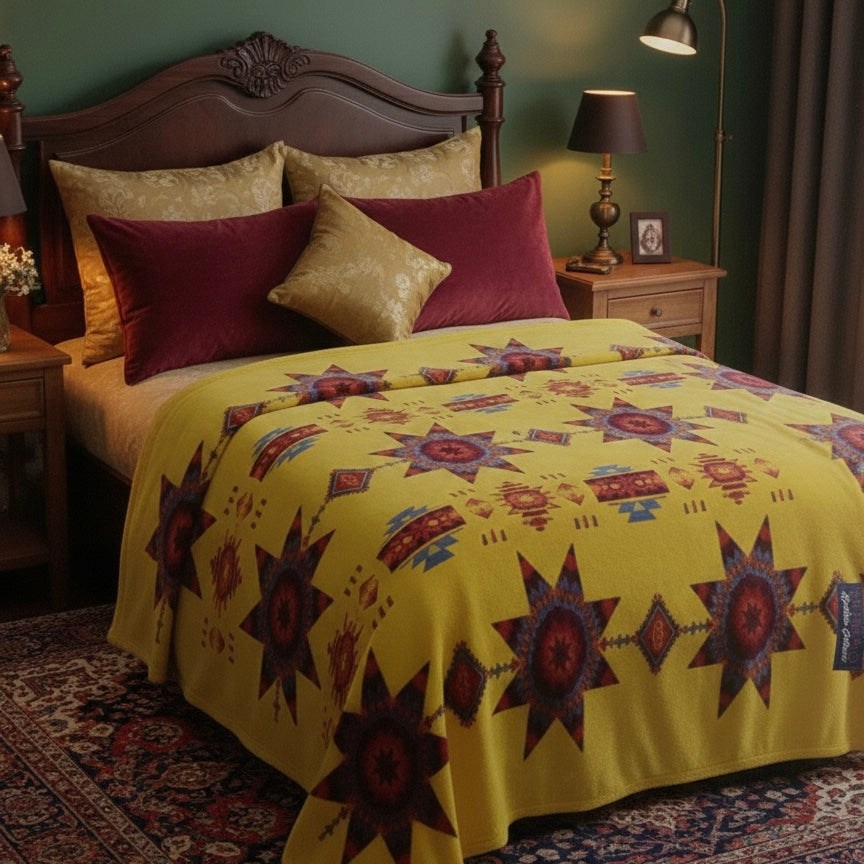 Star Burst Design Silk Touch Blanket-3