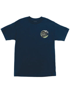 Santa Cruz 'Wave Dot' Tee - Navy-1