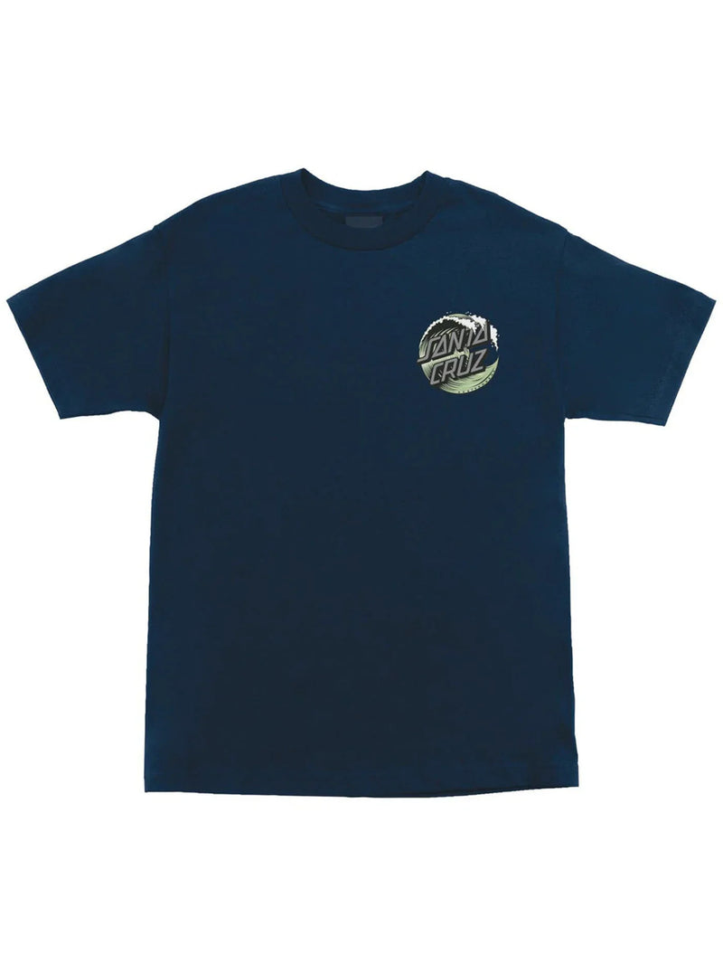 Santa Cruz 'Wave Dot' Tee - Navy-1