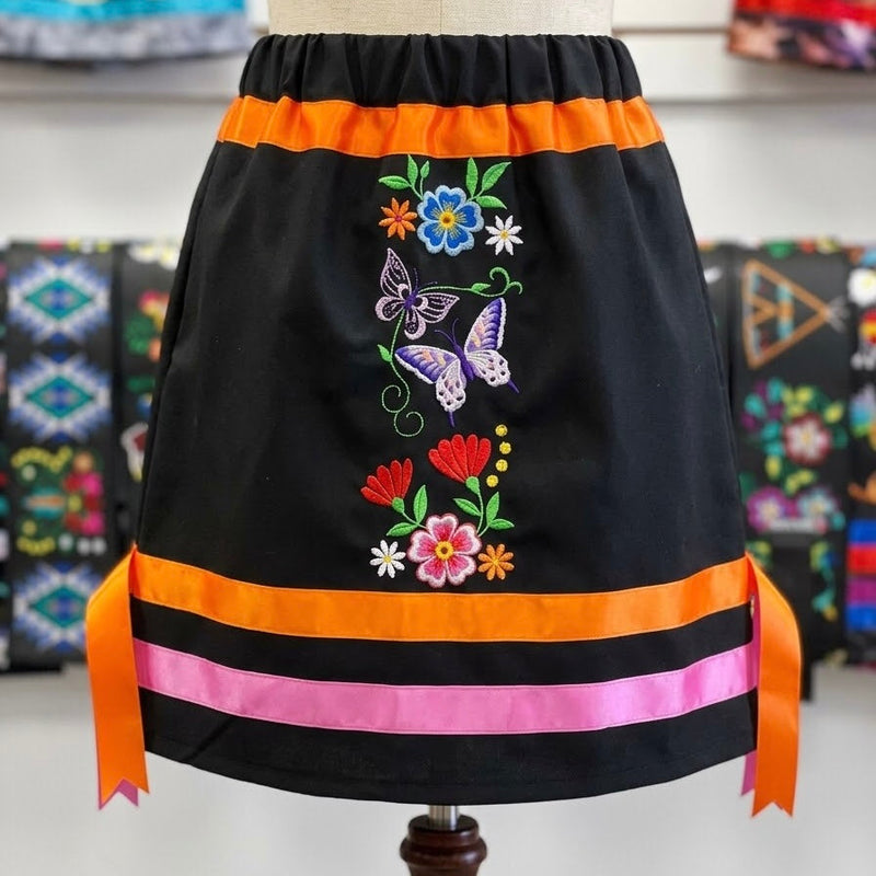 Infants Embroidered Flowers Ribbon Skirt-1