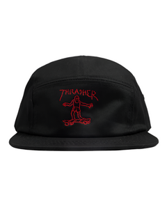 Thrasher 'Gonz' 5-Panel Cap - Black/Red-1