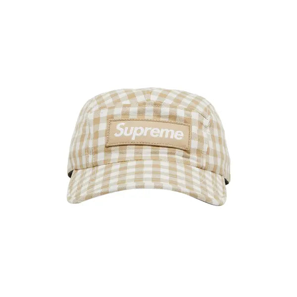 Supreme 'Gingham' Camp Cap - Tan-1