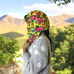 Yellow Kookum Hat with Drop-Down Ears-1