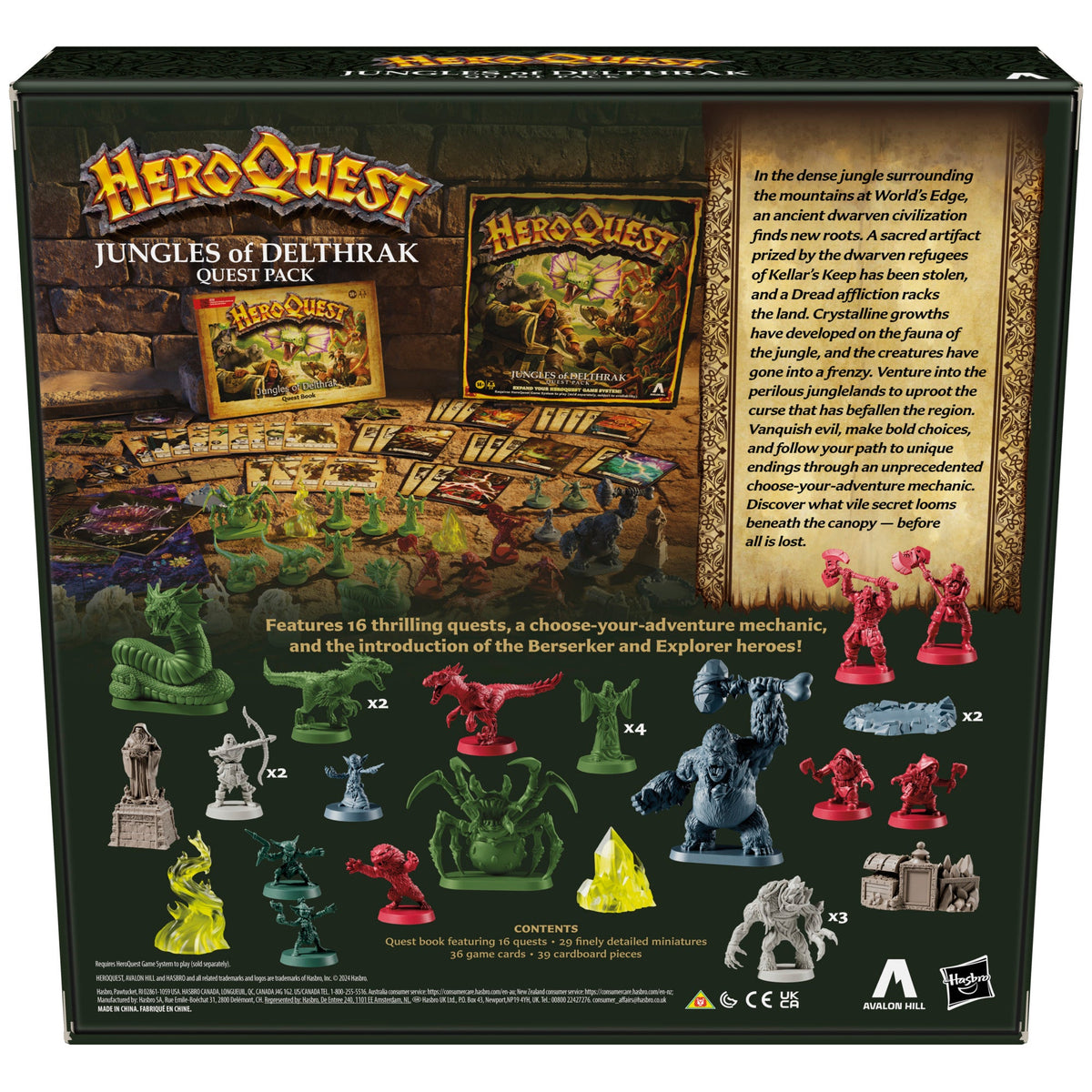 Avalon Hill HeroQuest Jungles of Delthrak Quest Pack-6