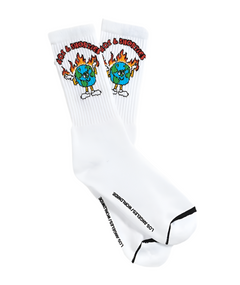40’s & Shorties 'World On Fire' Socks - White-1