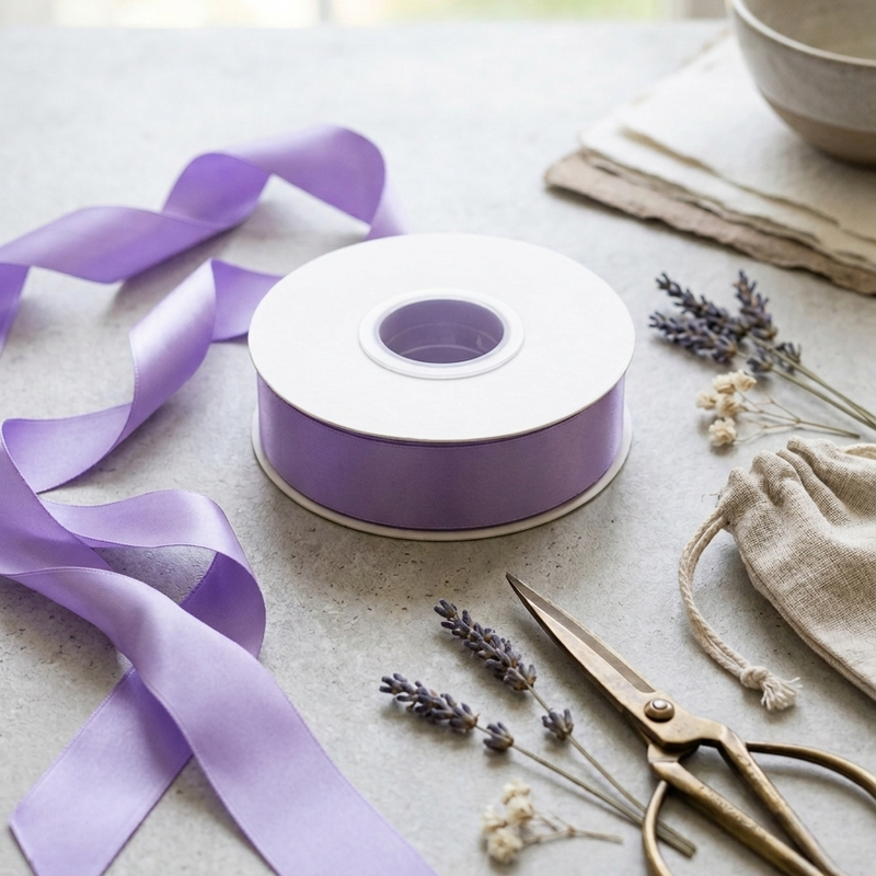 30 Meter Double Face Light Purple #462 Ribbon Roll-1