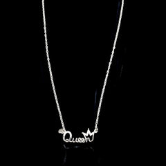 Queen Stainless Steel Necklace Pendants With Long Chain-3