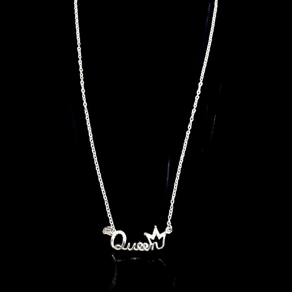 Queen Stainless Steel Necklace Pendants With Long Chain-3