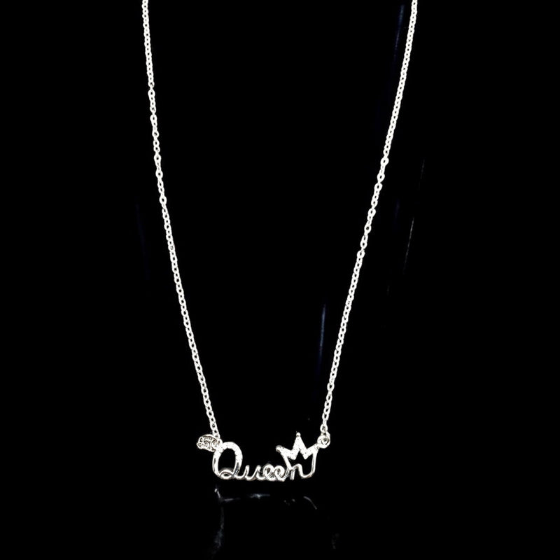 Queen Stainless Steel Necklace Pendants With Long Chain-3