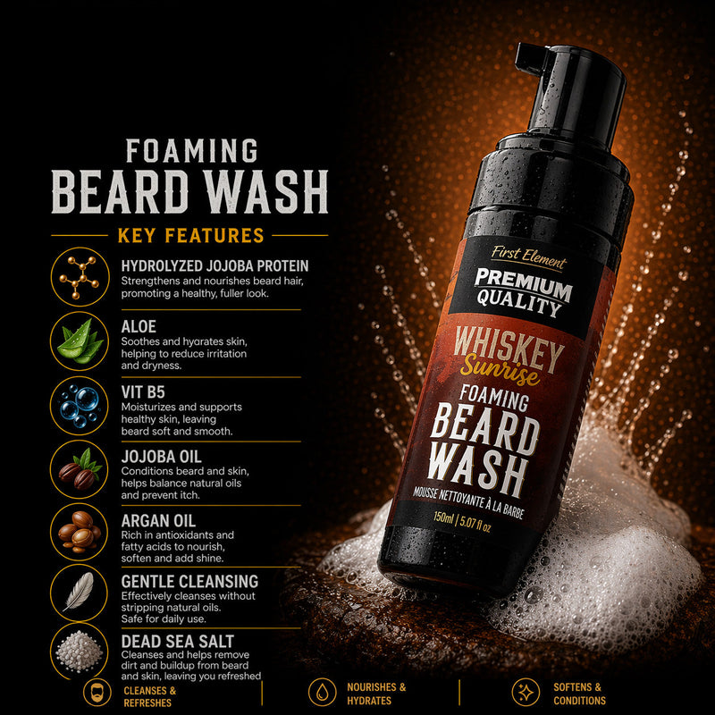 Foaming Beard Wash - Whiskey Sunrise-3