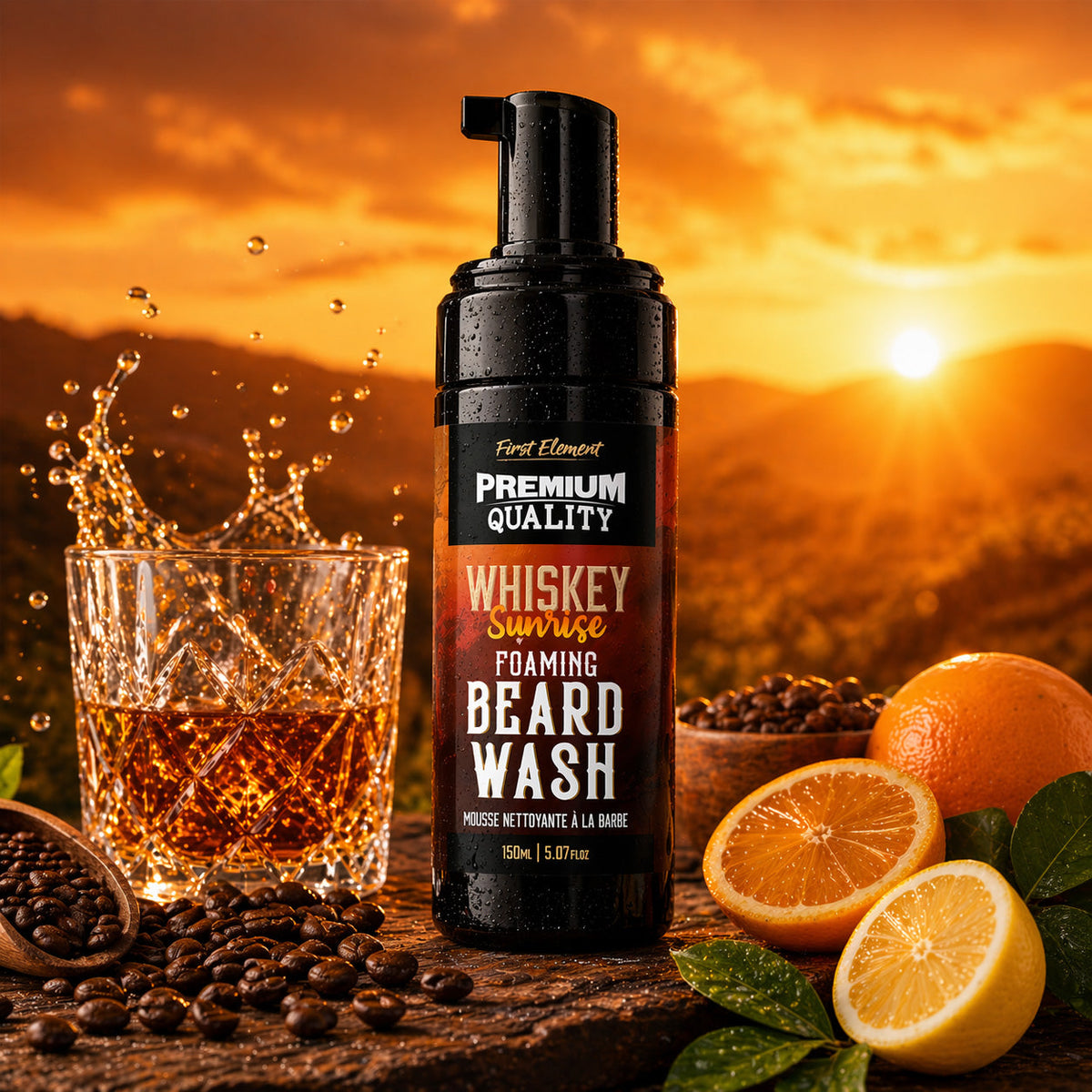 Foaming Beard Wash - Whiskey Sunrise
