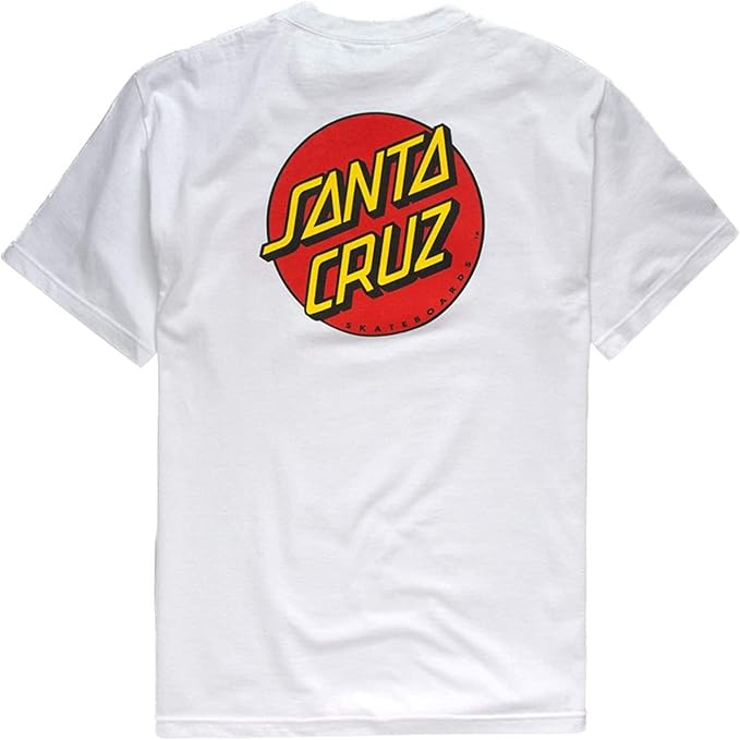 Santa Cruz 'Classic Dot' Tee - White-2