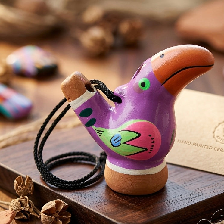 Painted Toucan Bird Water Whistle-3