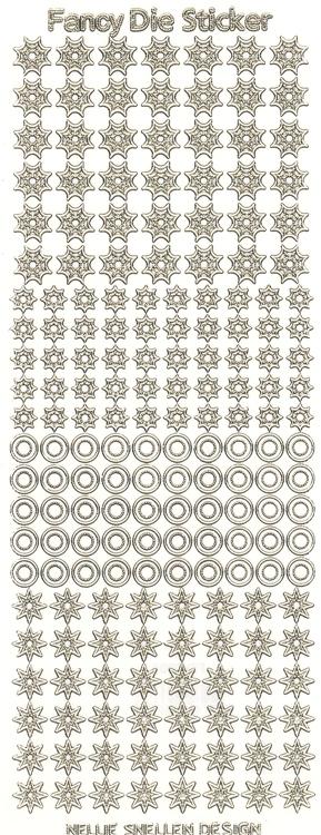 Fancy Die Sticker Transparent Gold
