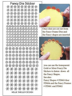 Fancy Die Transparent Sticker Silver-1