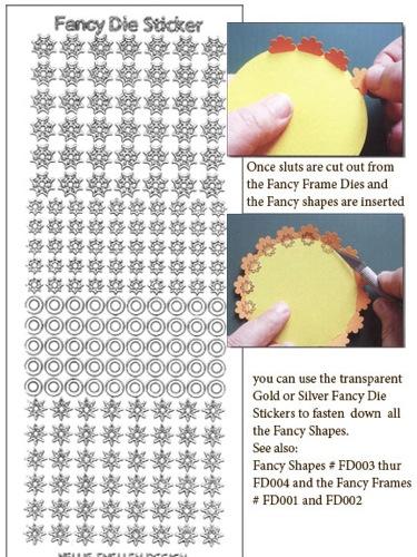 Fancy Die Sticker Transparent Gold-1