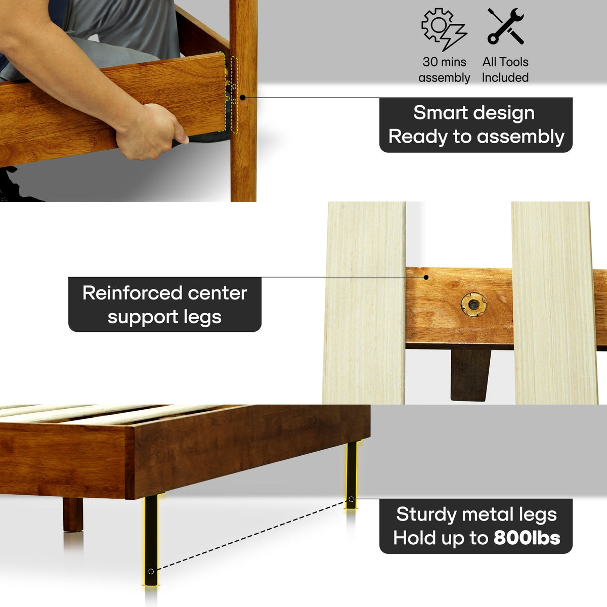 Astoria Solid Wood Bed Frame-6