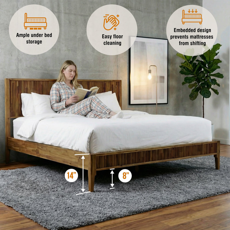 Bosk Solid Wood Bed Frame-5