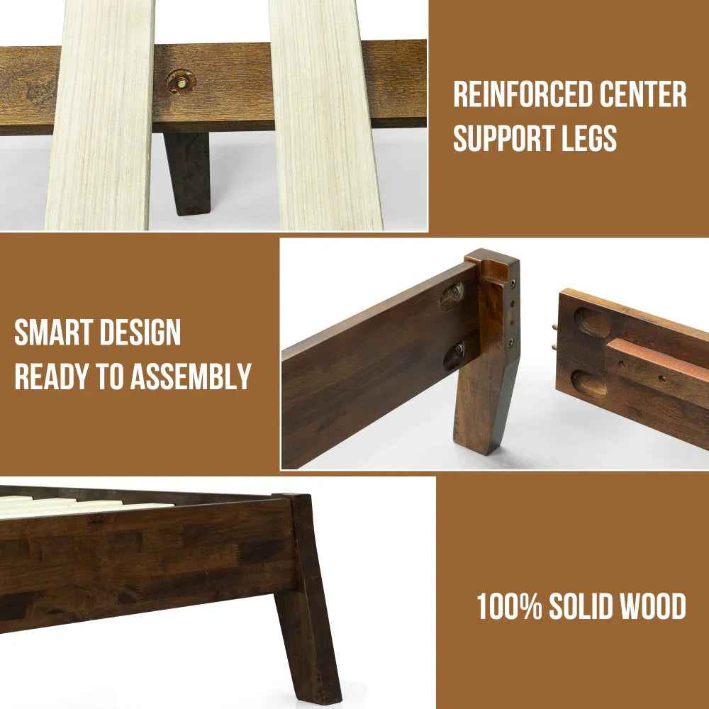 Base de Cama de Madera Maciza Serenity-9