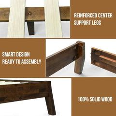 Base de Cama de Madera Maciza Serenity-9
