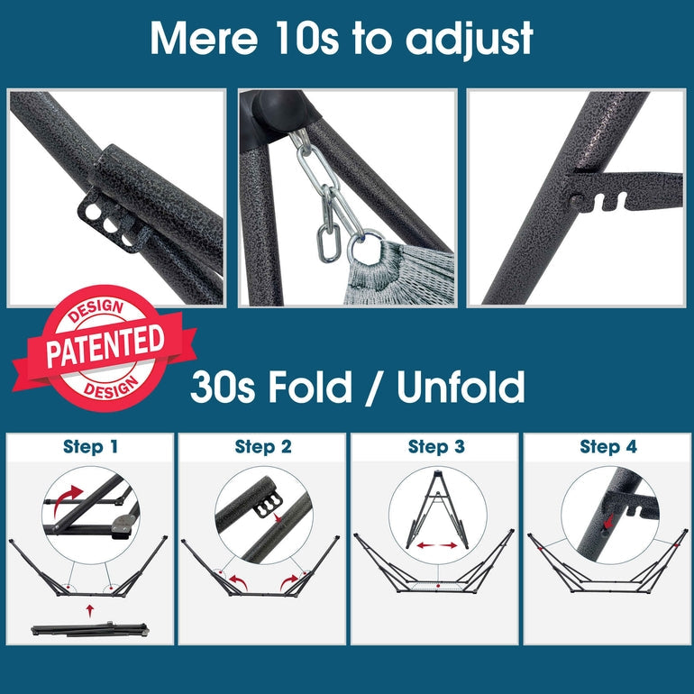 Hamaca plegable original con soporte-32