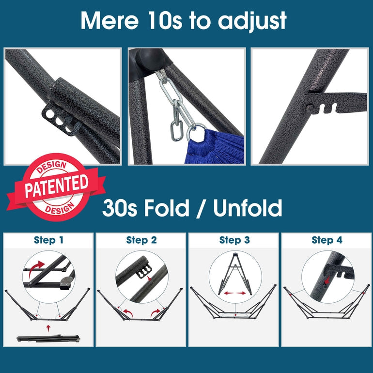 Hamaca plegable original con soporte-4