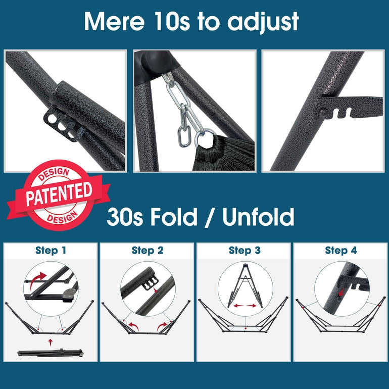 Hamaca plegable original con soporte-39