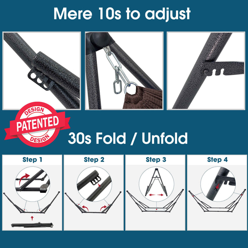 Hamaca plegable original con soporte-46