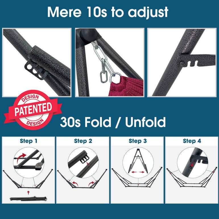 Hamaca plegable original con soporte-11
