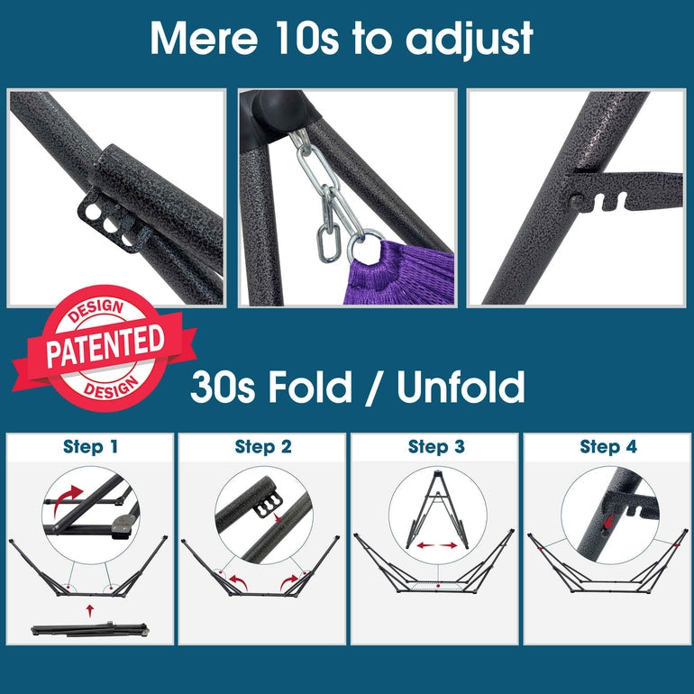 Hamaca plegable original con soporte-18