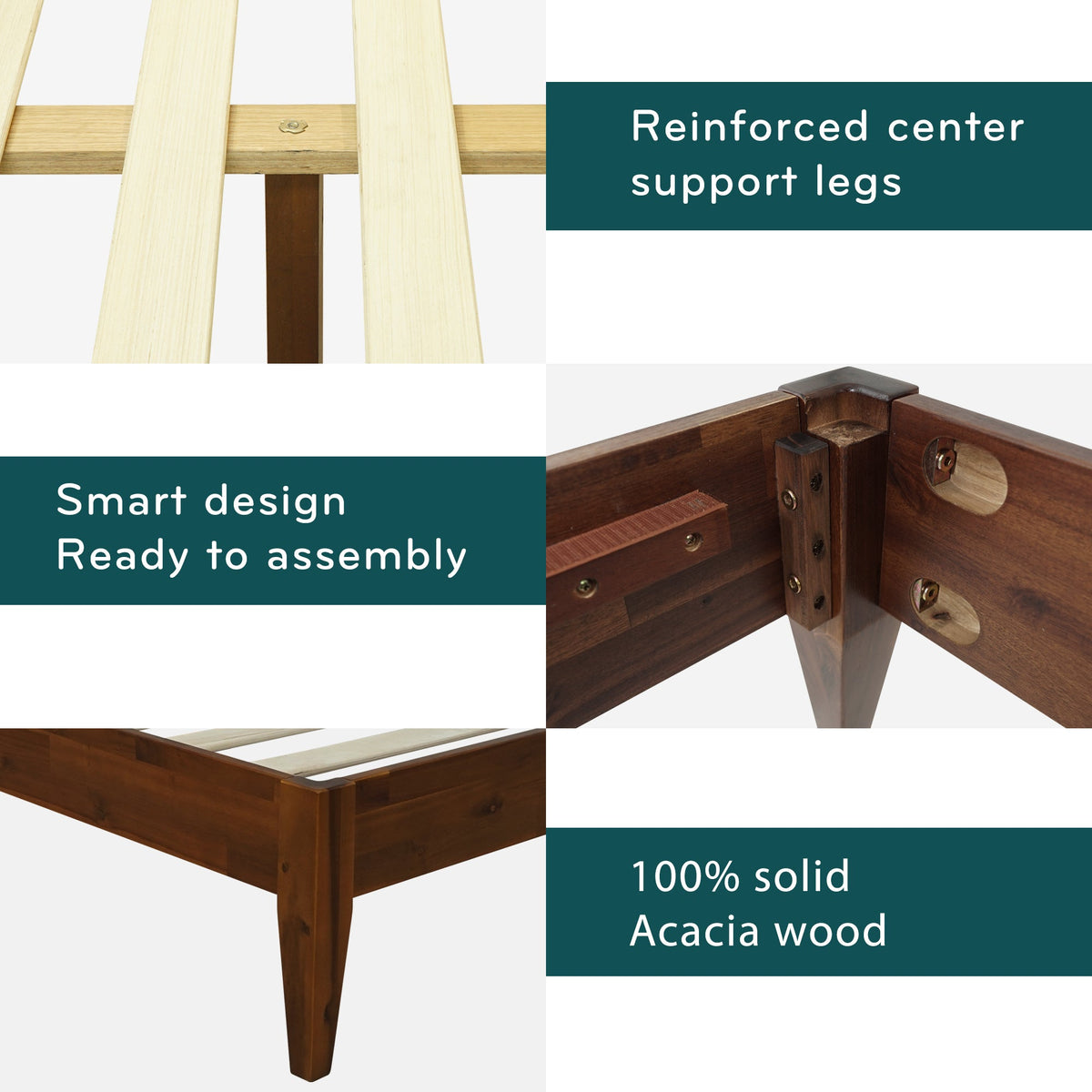 Mervyn Solid Wood Bed Frame-17