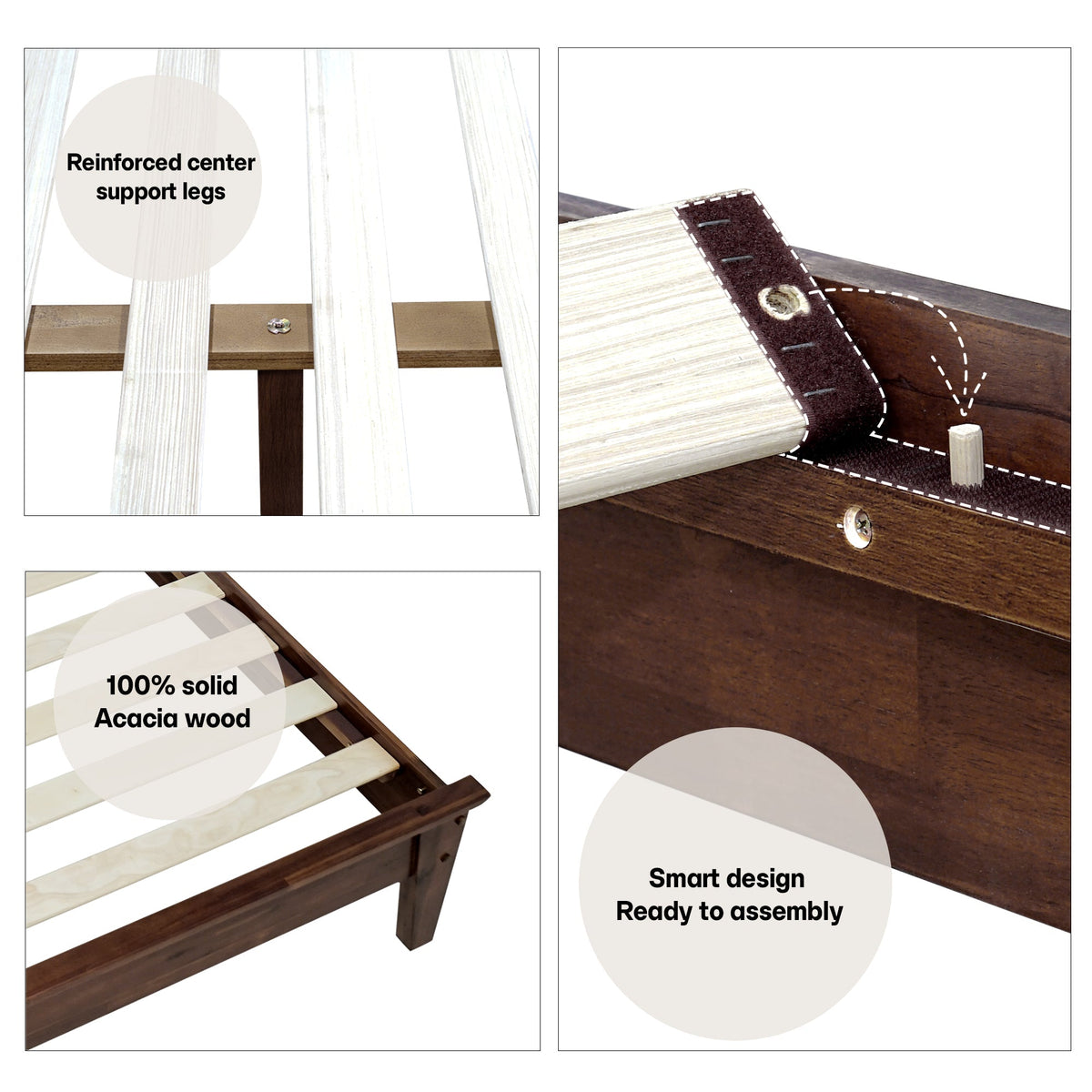 Kaylin Solid Wood Bed Frame-10