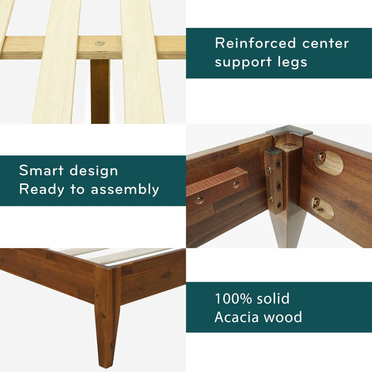 Mervyn Solid Wood Bed Frame-7