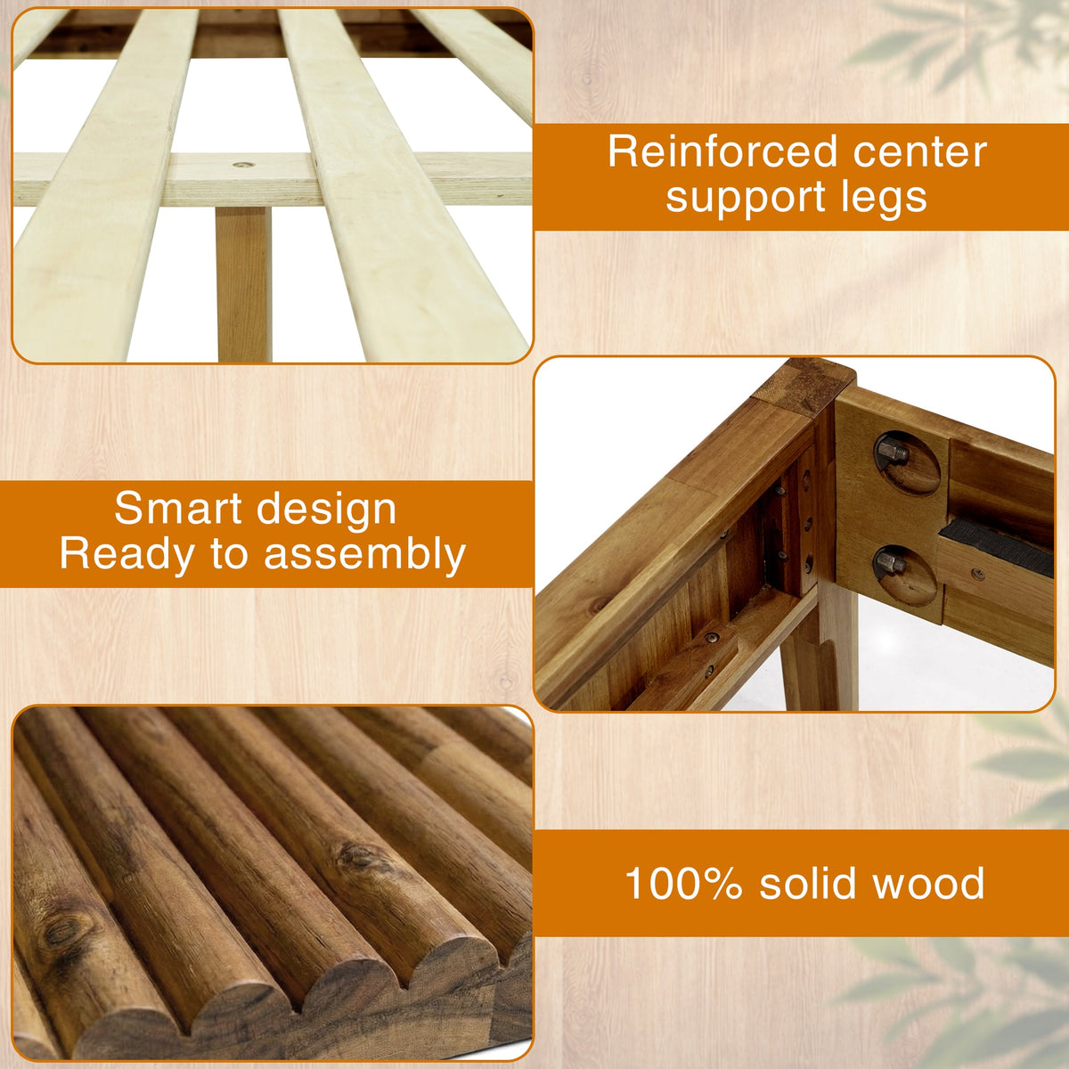 Bosk Solid Wood Bed Frame-8