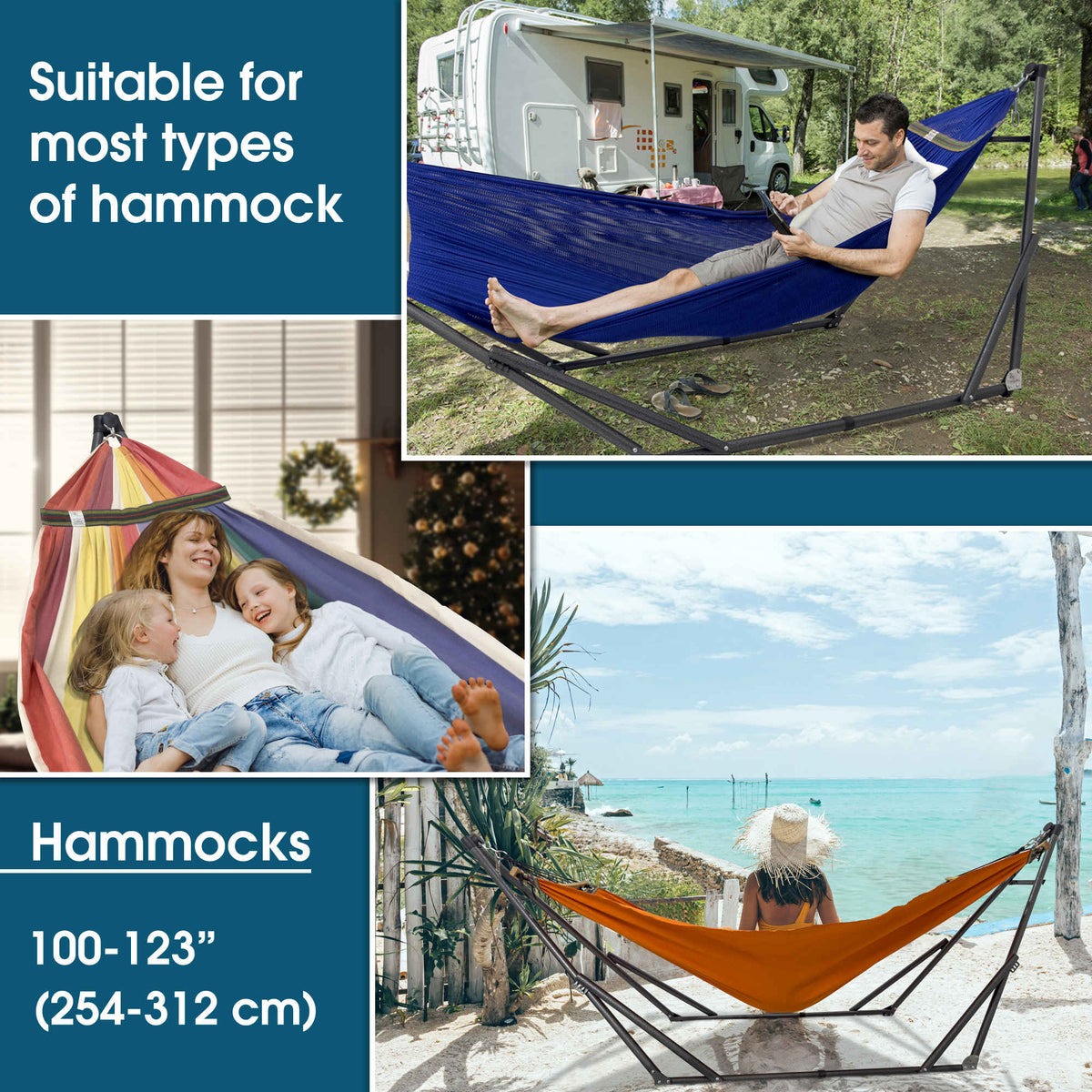 Hamaca plegable original con soporte-5