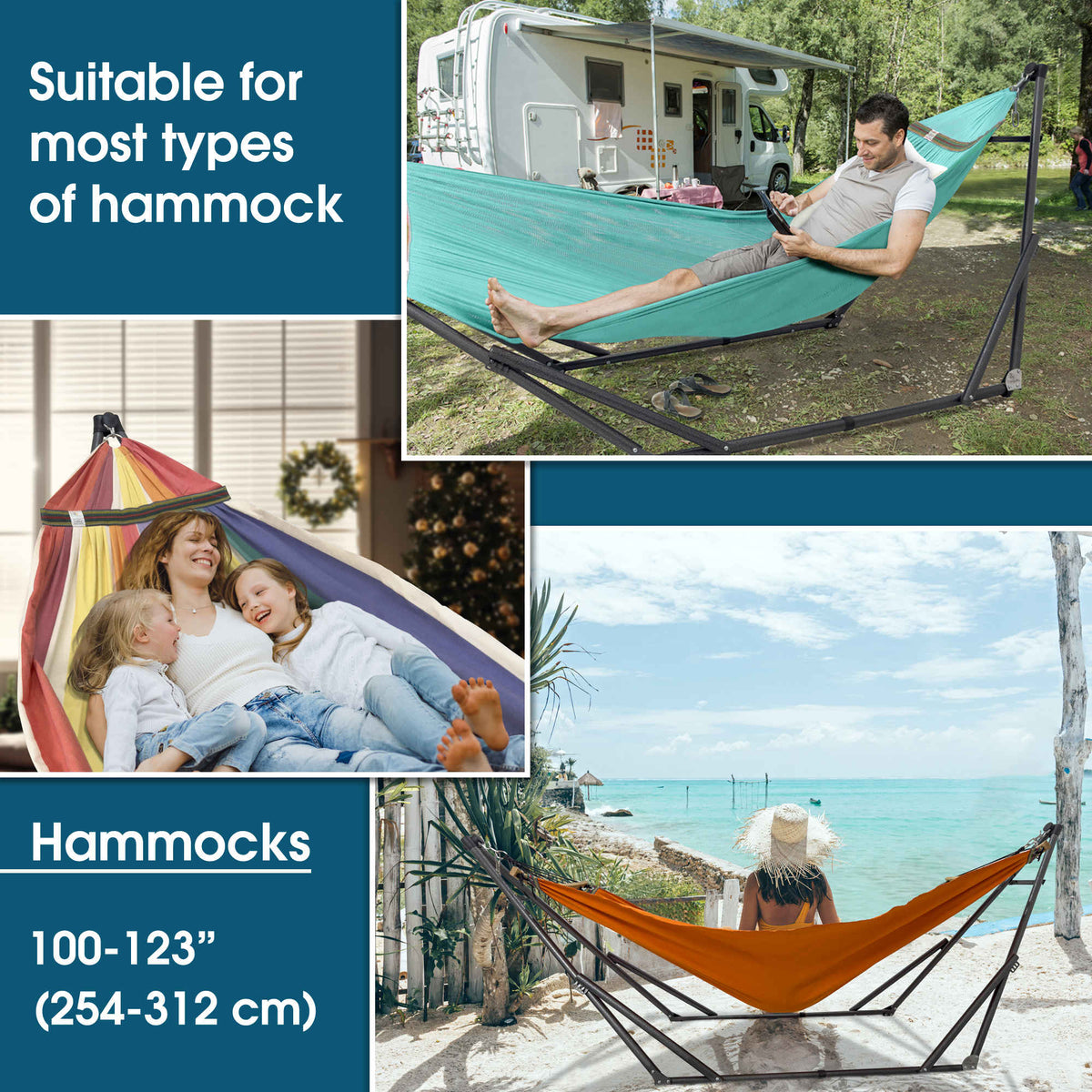 Hamaca plegable original con soporte-54