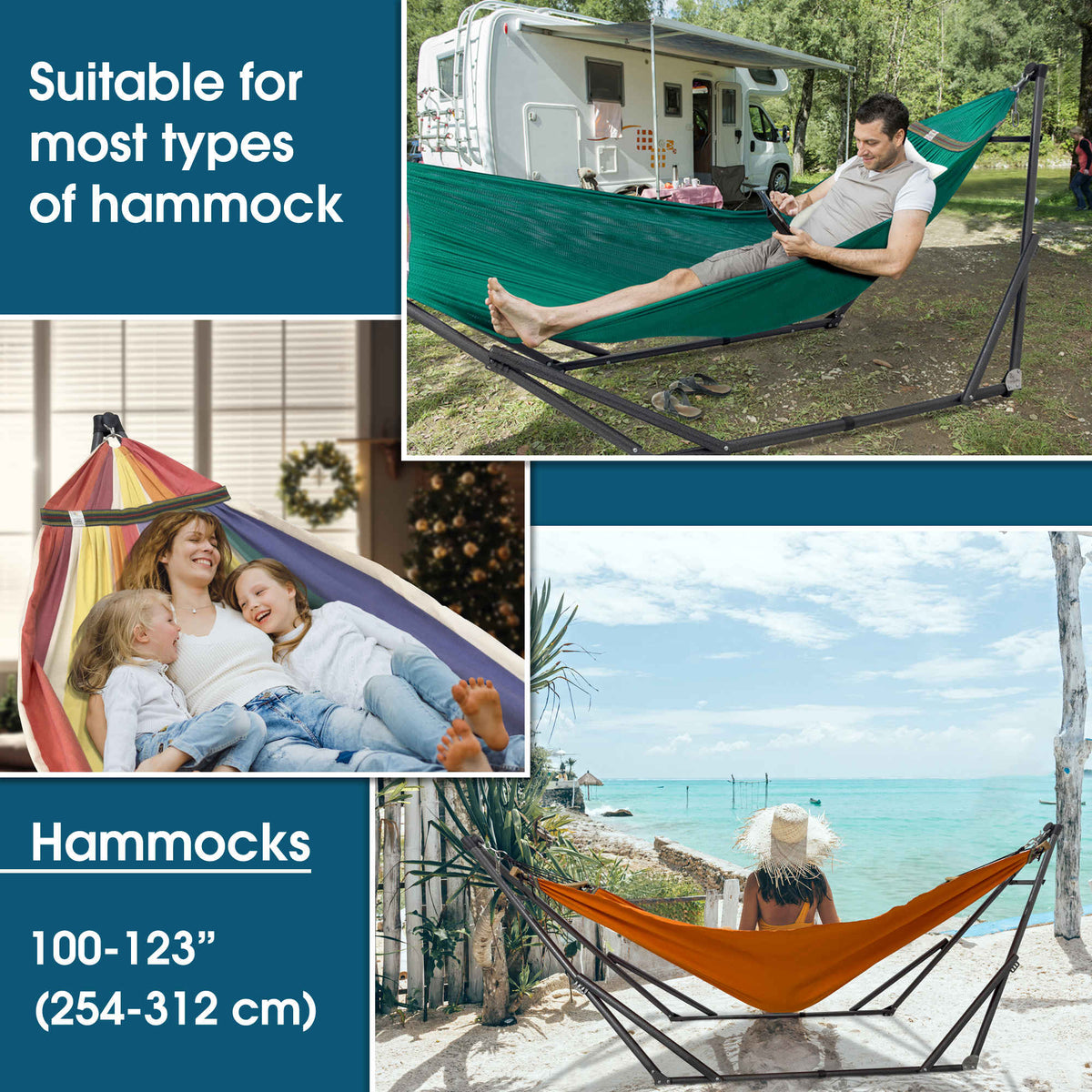 Hamaca plegable original con soporte-61