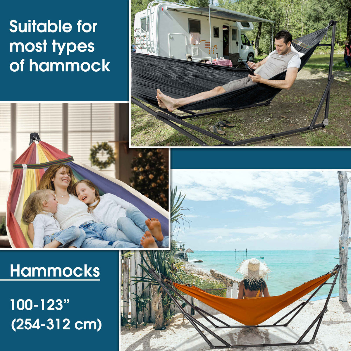 Hamaca plegable original con soporte-40