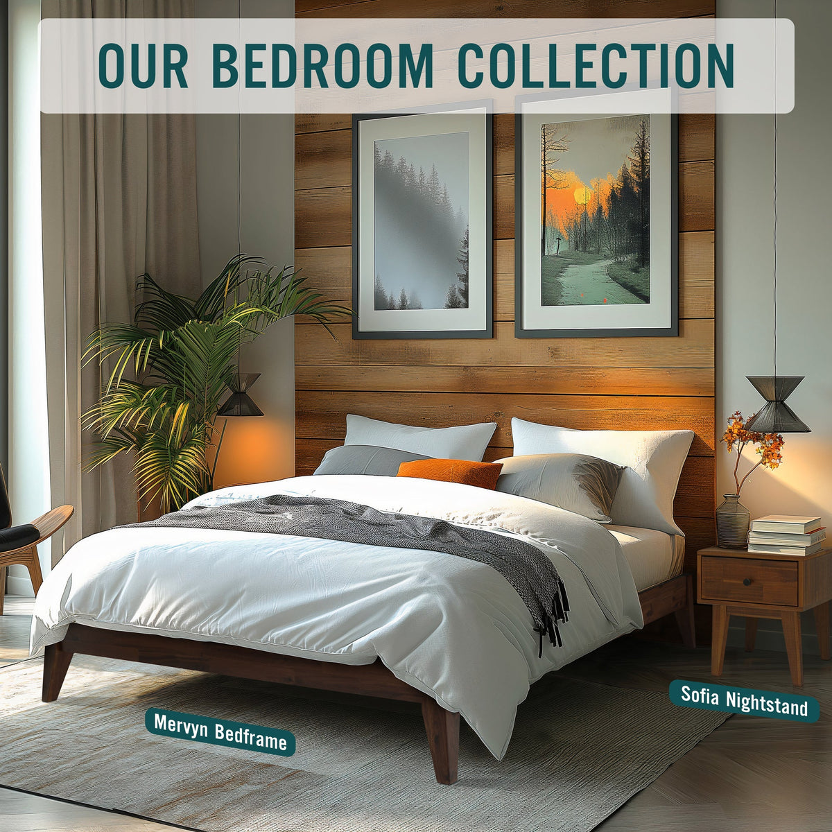 Mervyn Solid Wood Bed Frame-18
