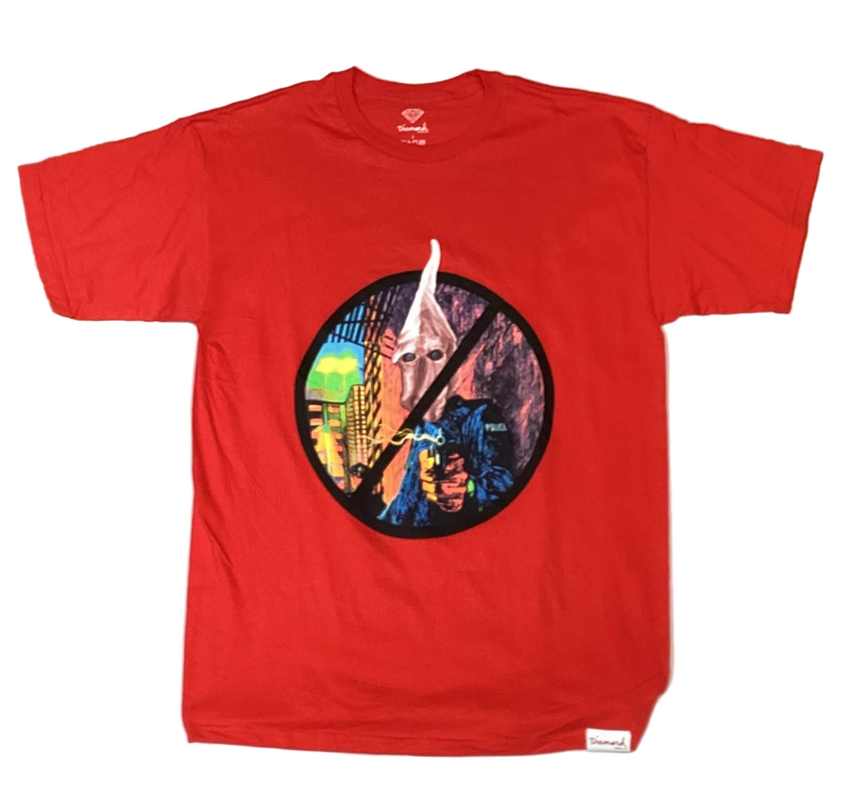 Diamond Supply Co. 'No Cops' Tee - Red-1