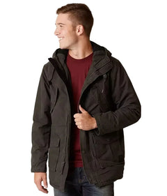 RVCA 'Ground Control' Parka - Pirate Black-1