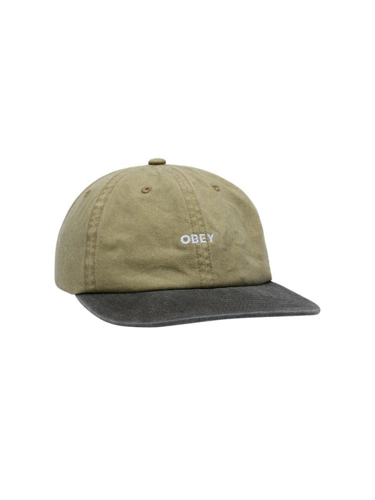 Obey '2-Tone Bold 6 Panel Strapback' Cap - Pigment Khaki Multi-1