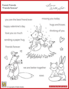 Nellie's Choice Clear Stamp Forest Friends-Friends Forever-1