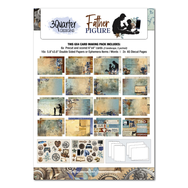 3Quarter Designs Father Figure 6x4 Card Pack-1