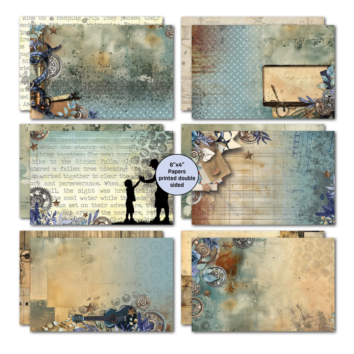 3Quarter Designs Father Figure 6x4 Card Pack-4