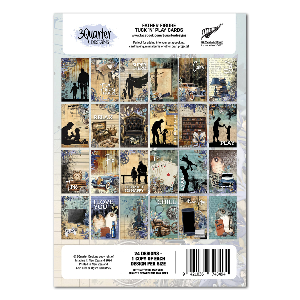 3Quarter Designs Father Figure - Tuck N Play Cards-2