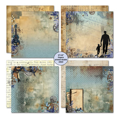 3Quarter Designs Father Figure 12x12 Design Paper & Diecuts Set-4