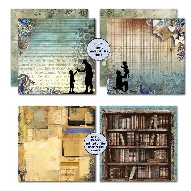 3Quarter Designs Father Figure 12x12 Design Paper & Diecuts Set-5