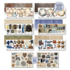 3Quarter Designs Father Figure 12x12 Design Paper & Diecuts Set-6