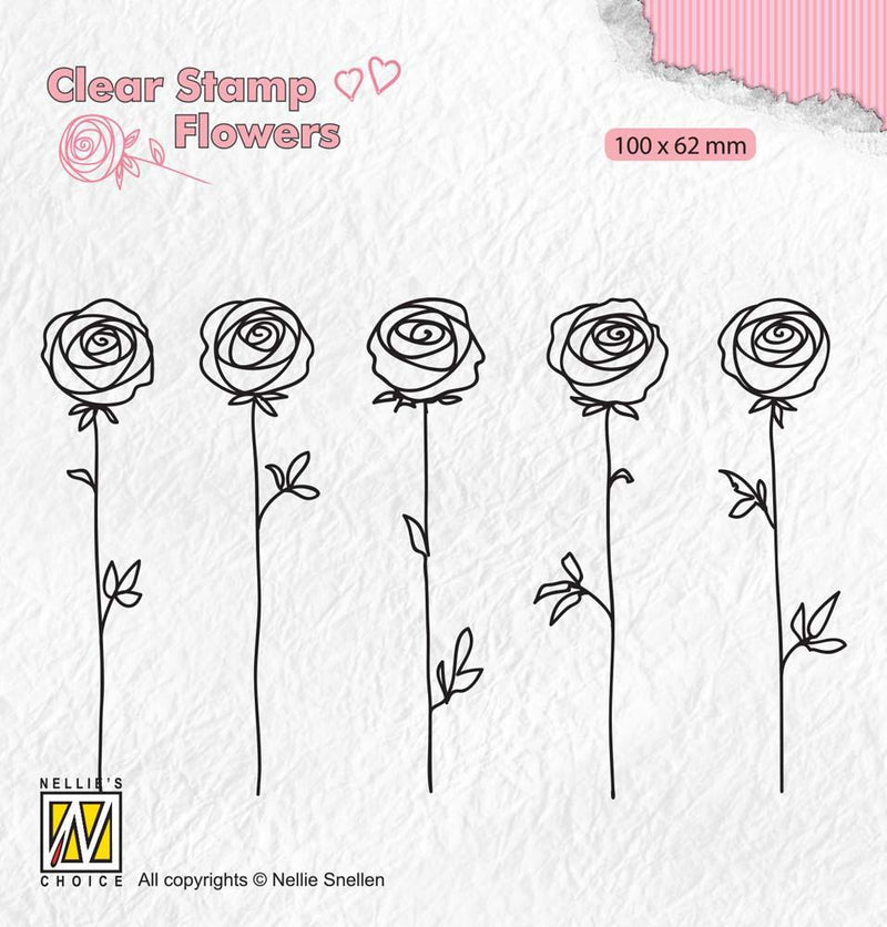 Clear Stamp Flowers Roses-1
